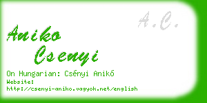 aniko csenyi business card